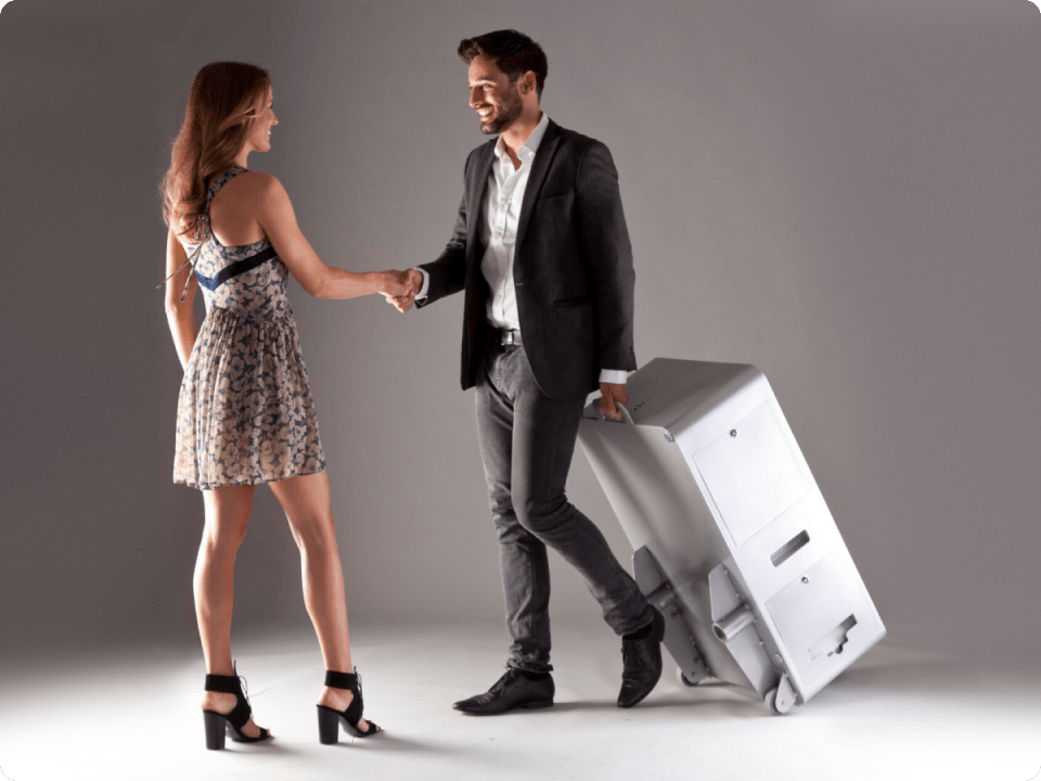 Couple Carrying Portable PhotoBooth